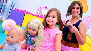 Ayşe, Ümit ve Selin ile kız oyunları - Oyuncak Barbie ve Oyuncak Baby Born ile ÖZEL BÖLÜMLER!