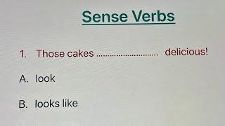 English Grammar Test | Sense Verbs