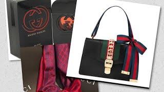 UNBOXING GUCCI BAG MEDIUM SYLVIE, GUCCI TWO TONES SCARVES and GUCCI GUILTY BLACK PERFUME