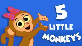 Five Little Monkeys  | Kids Songs |  Bear TV Songs