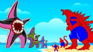 Evolution Of SPIDER GODZILLA Vs Evolution Of STARRO : Monsters Ranked From Weakest To Strongest