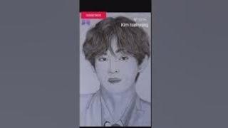 BTS V Hwarang  colourfulllll drawing#bts Kim taehyung drawing#short video# Jimin Life Crazy song