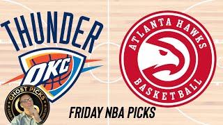 Friday Free NBA Picks + Best Bets Thunder vs Hawks Prediction 2-28-2025 Ghost Picks Jimmy