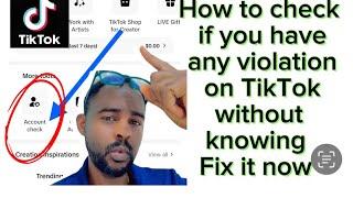 How to check if you have violated any TikTok policy or if you have any issue with TikTok account ￼￼