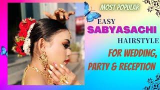 Easy Sabyasachi Hairstyle For Wedding ||South Indian Bride Hairstyle ||  @beshinywithdivya62