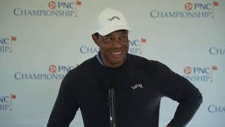 Tiger Woods press conference ahead of PNC Championship