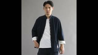 Linen Open Front Kung Fu Jacket With Copper Coin Button