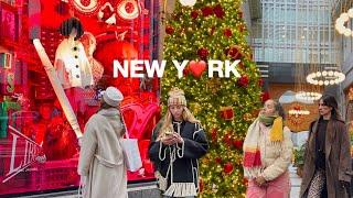 [4K]NYC Christmas Walk Bergdorf Goodman Holiday Windows, Boucherie & Festive 5th Ave | Nov 2024