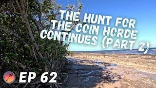 Continuing the Hunt To Find a Hidden Coin Horde! Aussie Beach Metal Detecting Minelab Manticore