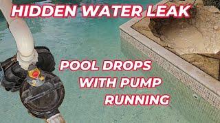 This pool is losing WATER! Only when the PUMP is on!!