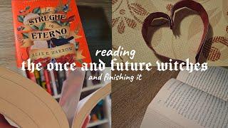 vlog 8 - read with me, finally finishing “the once and the future witches” after a month️