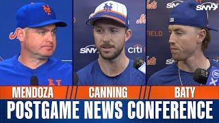 Brett Baty & Carlos Mendoza on 3B's groin tightness, Griffin Canning on tough start in Mets loss