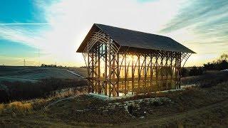 Cinematic Drone footage of Holy Family Shrine in Gretna Nebraska