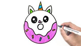 How To Draw A Cute Donut Easy | YoKIdz Drawing | YoKidz