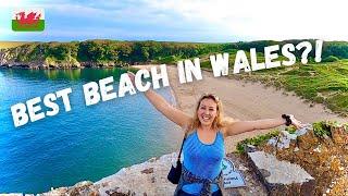 WELSH BEACHES! TOUR OF PEMBROKESHIRE WALES | Barafundle Bay & Pembroke Castle | AERIAL VIEWS!