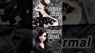 Glitter black vs Normal black Challenge #black #glitter #shorts #tiktok #ytshorts #trending #fyp