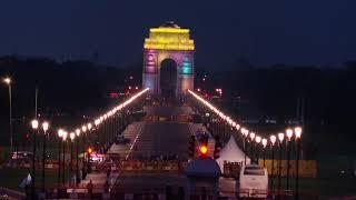 India Gate lit up on the eve of Independence Day