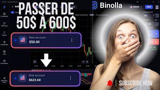 PASSER DE 50$ À 600$ TRADING OPTION BINAIRE | Binolla