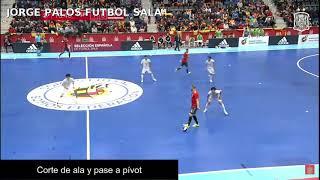 Movimientos para conectar con pívot en fútbol sala.