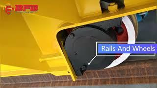 DC Motor Battery Power Rail Transfer Cart, 20 Ton Trolley On Tracks