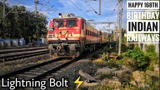 Arakkonam's New Sensation! Lightning Bolt WAP-4  22558 | Happy 168th Birthday Indian Railways 