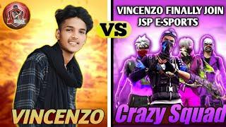 VINCENZO JOIN JSP E-SPORTS || GUILD TESTING || ODISHA LEGEND