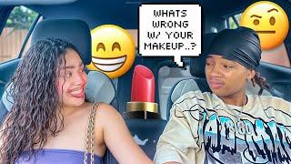 WEARING UGLY MAKEUP TO SEE MY BOYFRIENDS REACTION *HILARIOUS REACTION*