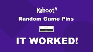 Entering Random Game Pins (Kahoot!)