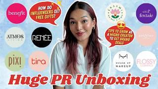 Chit Chat + HUGE Unboxing of Free Gifts from Beauty Brands | How to GET PR from Brands? Sarah Sarosh