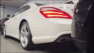 Single Owner Diamond White 2014 Mercedes Benz SL550 Twin Turbo V8 Cold Start 11032024