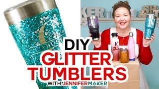 Glitter Tumbler Tutorial - Epoxy + Loctite Method - Full Process Start to Finish!