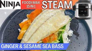 GINGER & SESAME SEA BASS WITH COCONUT & LIME RICE *STEAM* Delicate Fish and Veg with Fragrant Rice