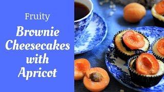 BROWNIE CHEESECAKE CUPCAKES WITH APRICOT - RECIPE | INTHEKITCHENWITHELISA