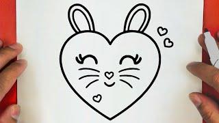 كيف ترسم قلب كيوت وسهل خطوة بخطوة / رسم سهل / تعليم الرسم للمبتدئين || Cute Heart Drawing