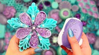 ODDLY SATISFYING ASMR VIDEO CRUSHING FOAM SOAP GLITTER ART BOXES with starch clay cracking