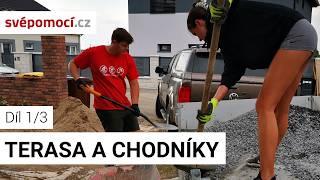 Příprava terénu a betonování obrubníků