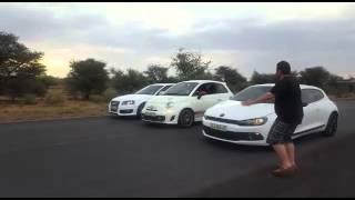 Audi S3 vs Fiat Abarth 500 vs Scirocco 2.0TSI