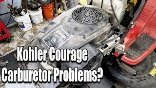 Kohler Courage Won't Stay Running After Replacing Carburetor & Draining Fuel - Surging Problem