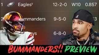 The Commanders fanbase is delusional... The Eagles coming for the sweep. Keys to victory