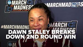 Dawn Staley breaks down 2nd round win over Indiana