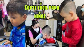 Corte fácil y moderno para niño  #fanybarber