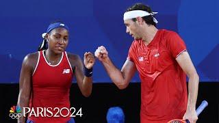 Coco Gauff, Taylor Fritz emerge victorious in mixed doubles first round | Paris Olympics