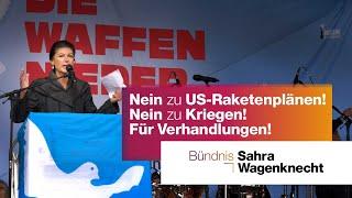 Nein zu US-Raketenplänen! Nein zu Kriegen! Für Verhandlungen!