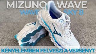 Mizuno Wave Sky 8 futócipő értékelés, vélemény, teszt: kényelemben felveszi a versenyt