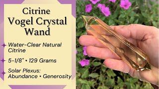 Natural Brazilian Citrine Crystal Wand 6 Facets (129g)