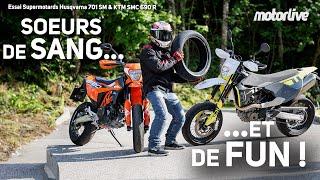 Test Supermotards Husqvarna 701 SM & KTM SMC 690 R