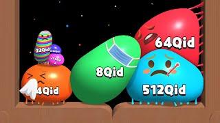 Blob Merge 3D: MAX Level - Beat Qid All Blobs | 2048 Merge Blobs Sound Effect Only