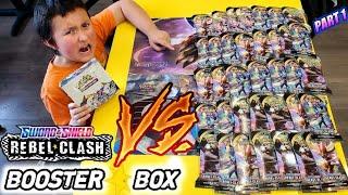 POKEMON BOOSTER BOX VS. 36 BOOSTER PACKS! REBEL CLASH BATTLE! New Pokémon Cards Opening