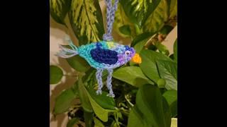 Colorful Crocheted Bird! #creative #handmade #crochet #funny #birds #craft #love #fun #adorable