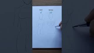 women body tutorial ️#illustration #shorts #art #drawing #fashion#like #photoshop #sketch#comment